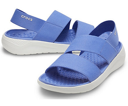 Crocs - Literide Stretch Sandal - Lapis / White