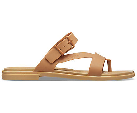 Crocs Womens Classic Tulum Toe Post Sandal - Dark Gold