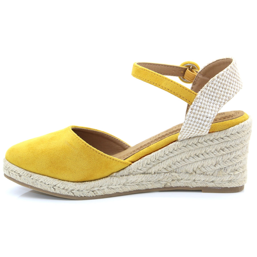 Refresh Womens Wedge Sandal - Yellow - The Foot Factory