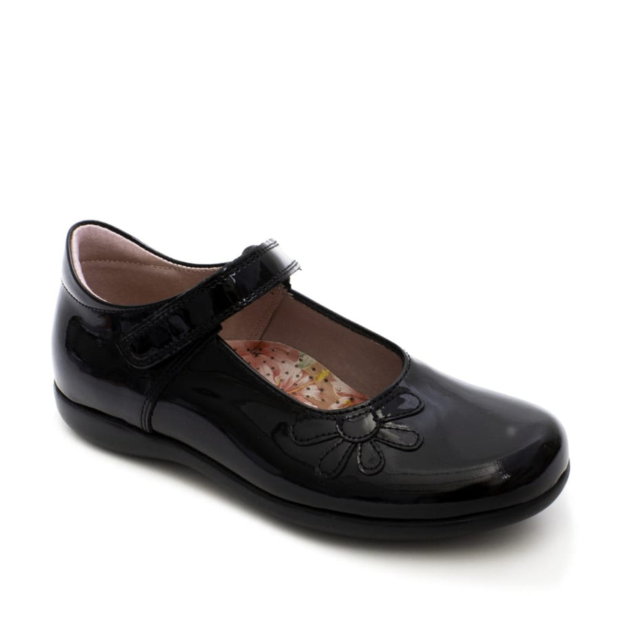 Petasil Kids Bonnie Patent Shoe - Black